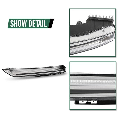 Solid Spare LED DRL Fog Light Daytime Running Lamp Left Fit For 15-18 Porsche Cayenne 958