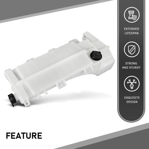 Solid Spare Coolant Reservoir Expansion Tank w/ Cap Fit For 2008 - 2018 Volvo Mack Truck