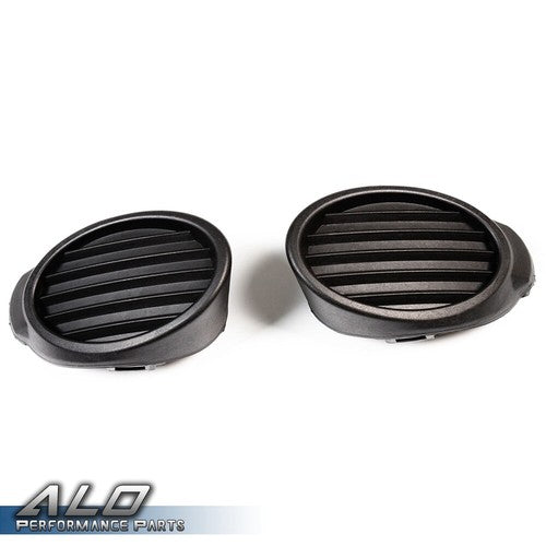 Solid Spare Fit For 2012-2014 Ford Focus Front Bumper Trim Fog Light Hole Covers Black