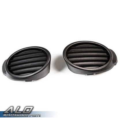 Solid Spare Fit For 2012-2014 Ford Focus Front Bumper Trim Fog Light Hole Covers Black
