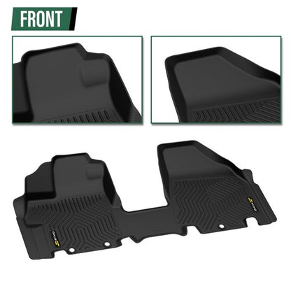 Solid Spare TPE Floor Mats Fit For 2011-2017 Honda Odyssey All Weather Protection Liners