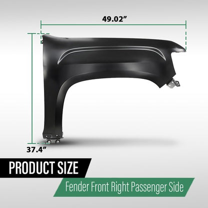 Solid Spare Front Right Side Fender Steel Fit For 2015-2022 GMC Canyon GM1241405 23373628