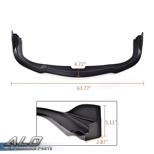 Solid Spare Front Bumper Lip Spoiler Black Fit For 2006-2007 Subaru Impreza WRX STI S204