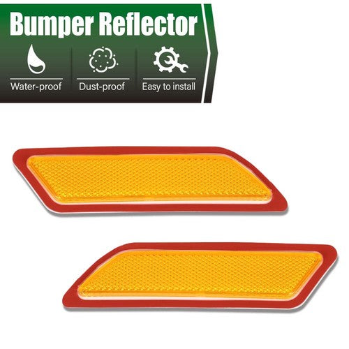 Solid Spare Fit For 2012-2015 BMW 328i Amber Bumper Reflector Side Marker Front Left & Right
