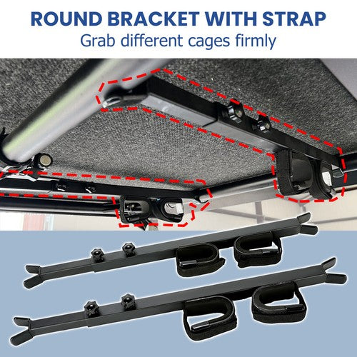 Solid Spare Overhead Roof Gun Rack Carrier Holder For Honda Pioneer Polaris Ranger Can Am