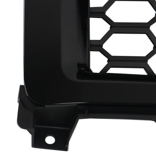 Solid Spare Black Plastic For Chevrolet Silverado 1500 2014-2015 Front Upper Grille Gloss