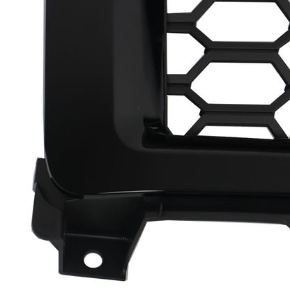 Solid Spare Black Plastic For Chevrolet Silverado 1500 2014-2015 Front Upper Grille Gloss