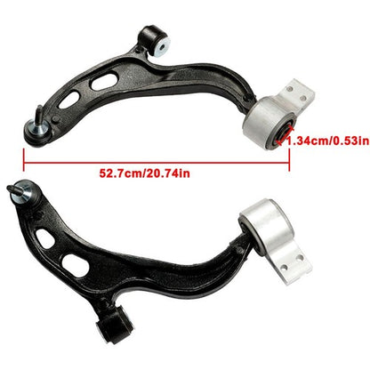 Solid Spare 2× Black Front Lower Control Arm For Ford Taurus Flex Lincoln MKS MKT 2010-2012