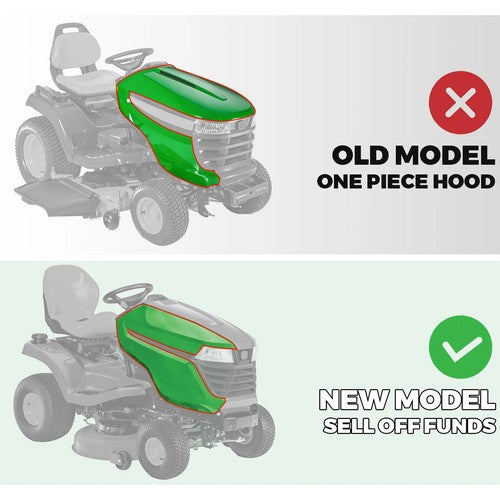 Solid Spare 1 X Right Hood Side Panel For John Deere X300R X304 X305R X310 X320 X324 X330