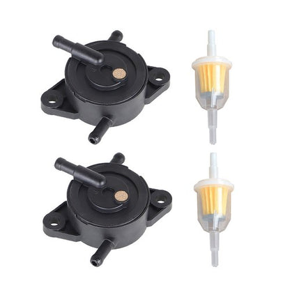 Solid Spare 2× Fuel Pump & Filter for Kawasaki 49040-7008 FR541V FR600V FR651V FR730V FR691V