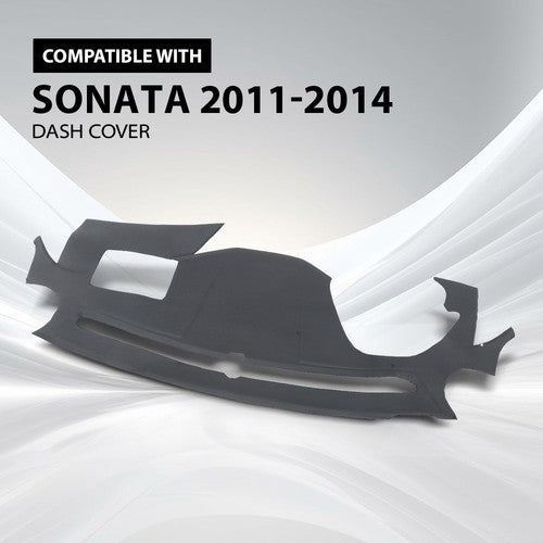 Solid Spare TPE Dash Cover Fit For 11-14 Hyundai Sonata Dark Gray Dashboard Cover
