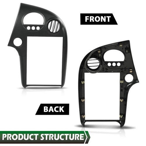 Solid Spare Fit For 2004-2008 Pontiac Grand Prix Black Center Dash Radio Bezel w/ 3 Buttons