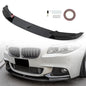 Solid Spare Front Bumper Lip splittle For 11-16 BMW F10 535i 528i 550i M Sport Carbon Fiber