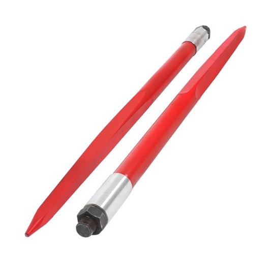 Solid Spare For Tractors Loaders 2pcs Hay Bale Spear 39" 3000 lbs Capacity Spike Fork