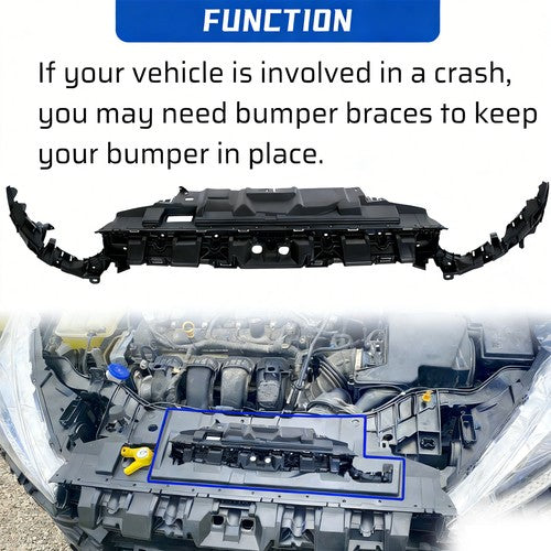 For 15-18 FORD FOCUS Front Bumper Cover Support Mounting Kit Bracket F1EZ17C897C