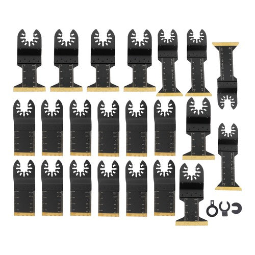 Solid Spare 22PCS Titanium Oscillating Saw Blades Universal Multitool Cutting Blades Kit