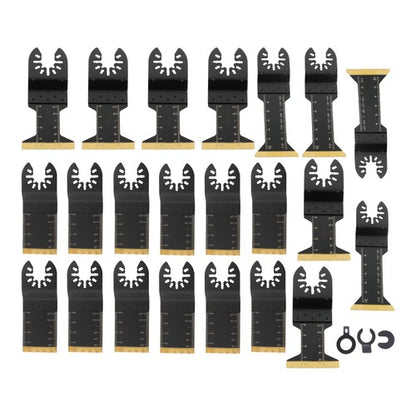 Solid Spare 22PCS Titanium Oscillating Saw Blades Universal Multitool Cutting Blades Kit