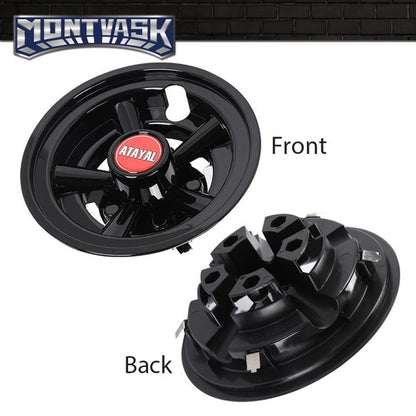 Solid Spare Golf Cart 8" Black Wheel Covers Fit For EZGO, Club Car, Yamaha- Universal