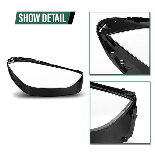 Solid Spare Fit For 22-24 Mercedes W206 C200 C300 C350 C43 C63 Right Headlight Lens Cover