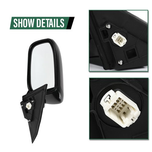 Solid Spare Fit For 03-07 Honda Accord Manual Folding Power Mirror Left Driver Side