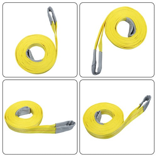 Solid Spare 2 Pack 20 Ft x 2 Inch Lift Sling Straps 9400 lbs Fracture Strength