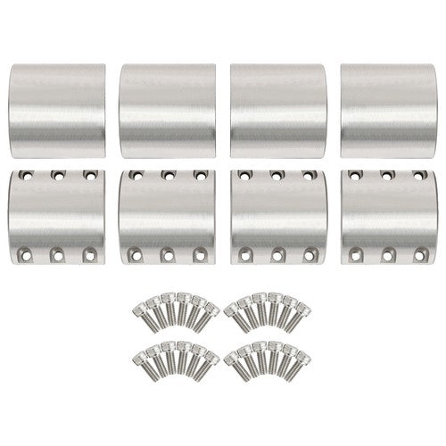 Solid Spare Upgrated 4PCS Steel Tube Clamps For 1.875" 1-7/8" Size Tube Roll Cage Mount