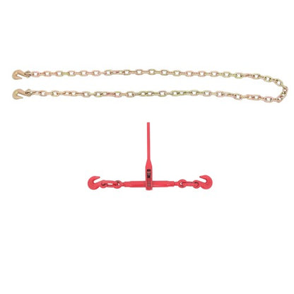 Solid Spare 3/8in-1/2in×10ft G80 Chain and Bundle Kit Steel Red 9215lbs Width 24-31in Steel