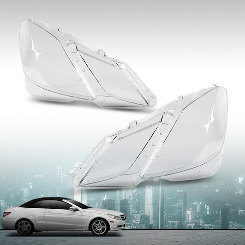 Solid Spare Fit For 2010-2013 Mercedes Benz E-Class W207 C207 E350 E500 Headlight Lens Cover