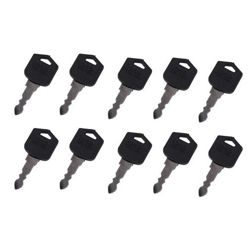 Solid Spare New 10 PCS 212 Ignition Keys D554212 for Doosan Daewoo Forklift D25 D35 G25 G35
