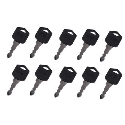 Solid Spare New 10 PCS 212 Ignition Keys D554212 for Doosan Daewoo Forklift D25 D35 G25 G35