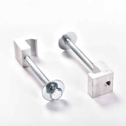 Solid Spare 4pcs Aluminum Fit For Truck Tool Box J-Hook Mounting Clamps Tiedown Bolts Studs