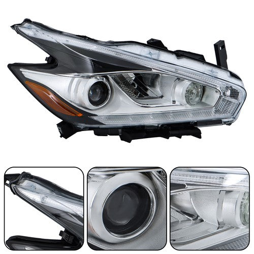 Solid Spare LED Type Passenger Side Headlight Assembly For Nissan Murano Platinum 2015-2018