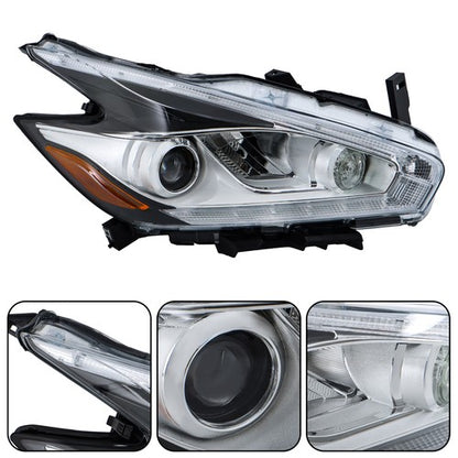 Solid Spare LED Type Passenger Side Headlight Assembly For Nissan Murano Platinum 2015-2018