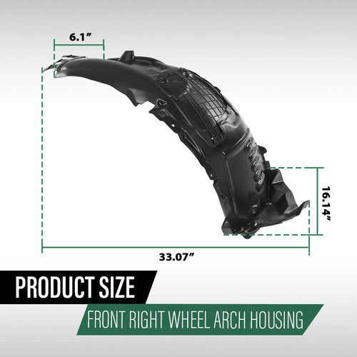 Solid Spare Fit For 2015-2021 Mercedes-Benz W205 C-Class Front Right Side Fender Liner