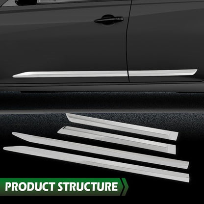 Solid Spare 4pcs Body Side Door Molding Trim Chrome Fit For 2013-2018 Nissan Altima Sedan