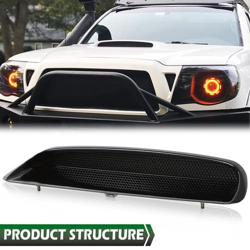 Solid Spare Fit For 2005-2011 Toyota Tacoma Pickup Black Front Sport Hood Scoop Bulge Kit