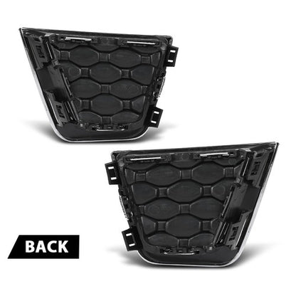 Solid Spare Fit For 2019-2023 Jeep Renegade Front Bumper Fog Light Cover Lamp Trim Pair