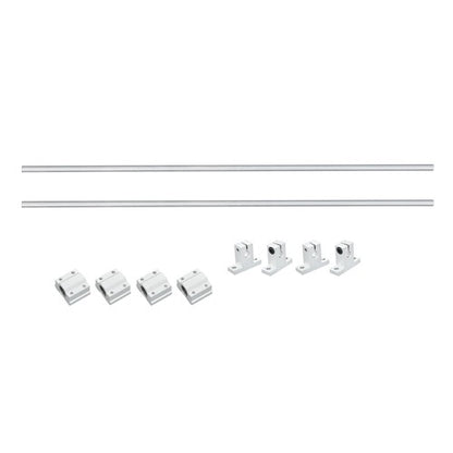 Solid Spare 8mm × 500mm 2Pcs Linear Motion Rail Shaft w/ 4 SCS8UU Bearing & SK8 Rail Support