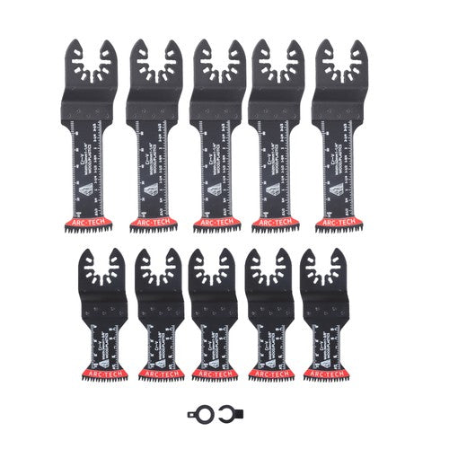 Solid Spare 10 PCS Oscillating Multitool Blades Kit Japanese Tooth Saw Blades Extra-Long