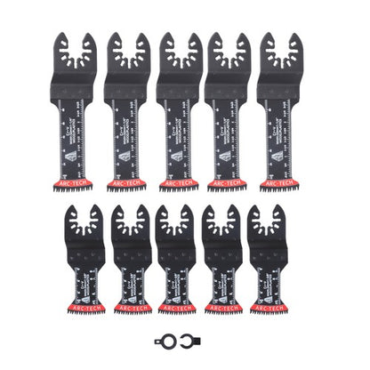Solid Spare 10 PCS Oscillating Multitool Blades Kit Japanese Tooth Saw Blades Extra-Long