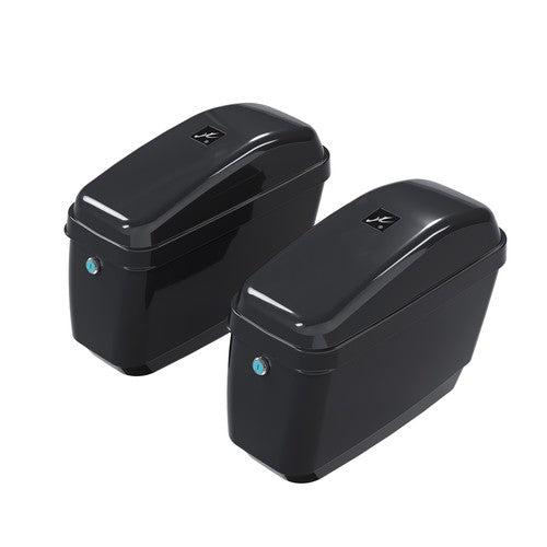 Solid Spare Universal Motorcycle Hard Saddlebag Saddle Bags For Harley Honda Shadow VTX