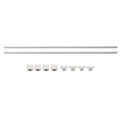 Solid Spare 8mm × 650mm 2Pcs Linear Motion Rail Shaft w/ 4 SCS8UU Bearing & SK8 Rail Support