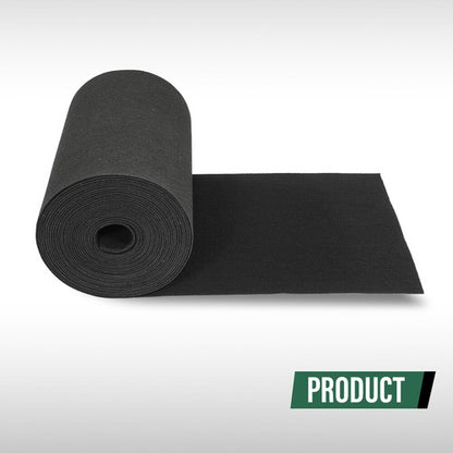 Solid Spare 18" x 50' Ribbed Bunk Carpet / Marine Boat Trailer Runners / Outdoor - Black