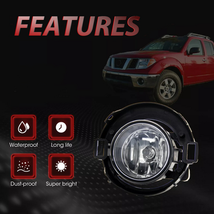 Fog Lights W/Bracket + Harness + Clip Fit Nissan Frontier 10-19 & Xterra 05-15