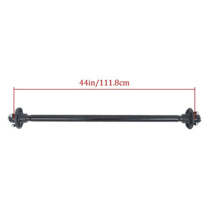 Solid Spare 4 lug-4" 44" HF 2K 2000lbs Trailer Axle w/ U-Bolt Kit For RVs trucks trailers