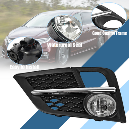For Honda Odyssey 2018 2019 2020 Halogen Fog Lights Driving Bumper Lamps w/Bezel