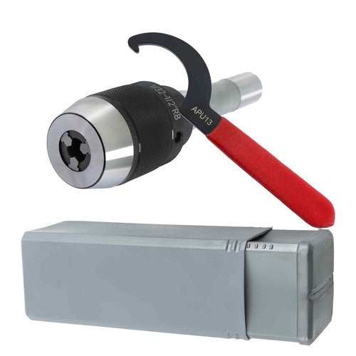 Solid Spare 1/32" - 1/2" Drill Chuck with R8 Integral Shank US Stock High Precision Keyless