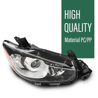 Solid Spare Pair Headlights Clear Lens Fit For 2013-2016 Mazda CX-5 Halogen Headlamps L+R