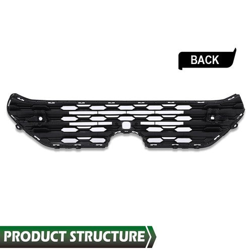 Solid Spare Fit For 2019-2022 Toyota RAV4 Front Center Bumper Grille Grill w/ Radar Holes