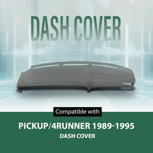 Solid Spare TPE Dashboard Dash Cover Cap Overlay Fit For 89-95 Toyota 4Runner & Pickup Gray
